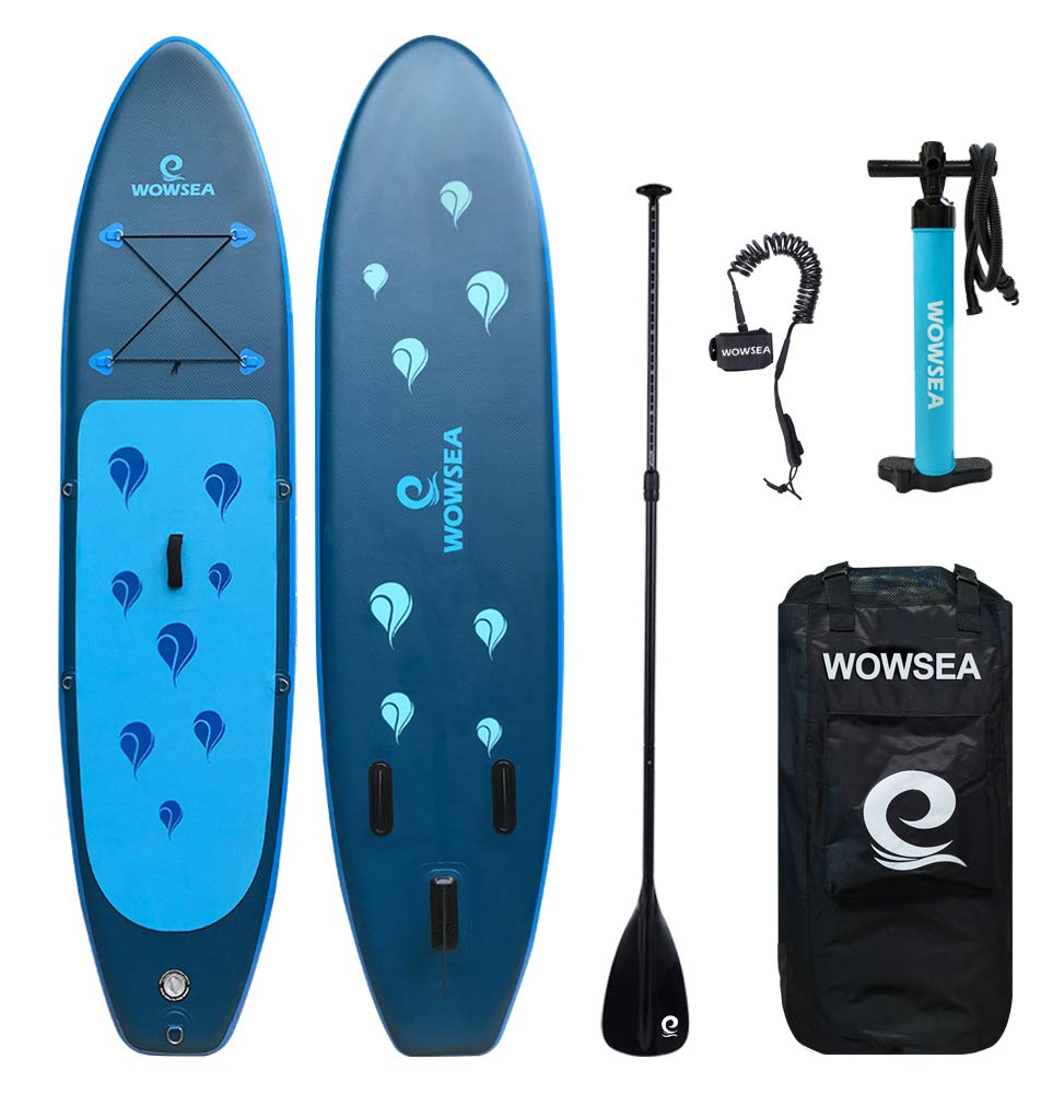 WOWSEA Surfboard aufblasbar Paddle Board Set